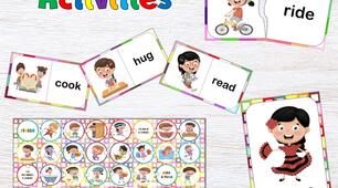 Настільна гра, флешкартки - Action Verbs Activities