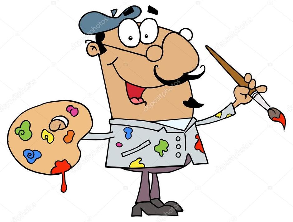 Cartoon Artist Character Stock Vector Image by ©HitToon #61080805