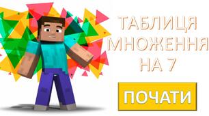 МАТЕМАТИКА. ГРА-ТРЕНАЖЕР. ПРЕЗЕНТАЦІЯ. ТАБЛИЦЯ МНОЖЕННЯ НА 7.