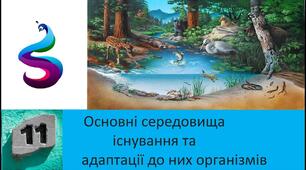 Основні середовища існування живих організмів та пристосування до них 