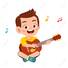 Happy Cute Little Kid Boy Play Guitar Royalty Free SVG, Cliparts, Vectors,  And Stock Illustration. Image 139073802.