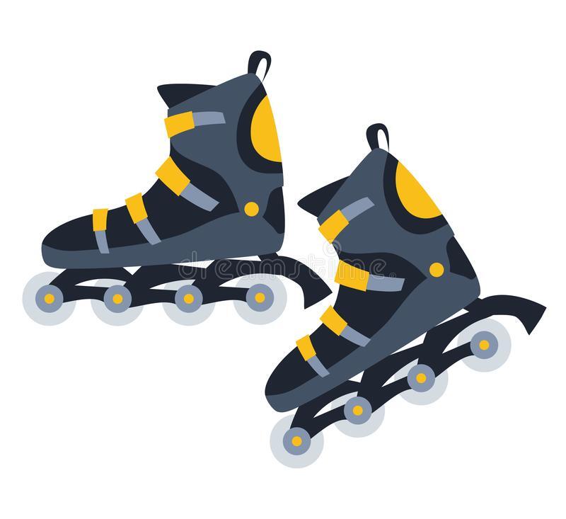 Roller Skates Flat Vector Illustration Stock Vector - Illustration of cartoon, activity: 165716597