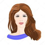 Каштанове волосся Vector Art Stock Images | Depositphotos