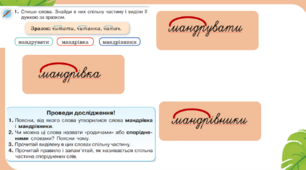Визначення кореня в словах. Формування уявлення про спільнокореневі слова. Проведення інтерв’ю за поданими запитаннями на основі прочитаного тексту. Написання розгорнутої відповіді на запитання