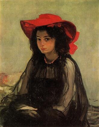 Олександр Мурашко. Дівчина в червоному капелюшку, 1903 р. in 2022 | Painting, Art, Portrait