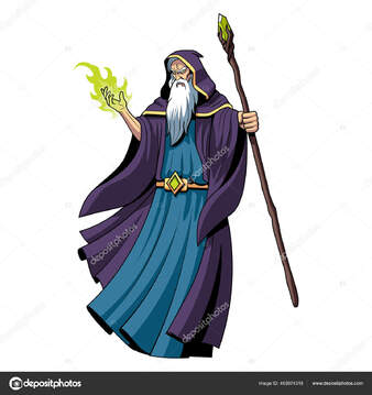 Злий чаклун мультфільм ілюстрація Vector Art Stock Images | Depositphotos
