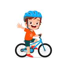 Premium Vector | Happy cute little kid boy riding bicycle