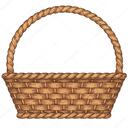 Basket picnic straw Vector Art Stock Images | Depositphotos