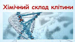 Хімічний склад клітини