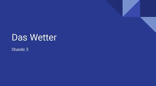 презентація для 6 (2) класу на тему "Das Wetter"