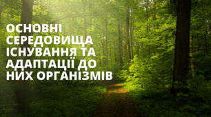 Основні середовища існування та адаптації до них організмів