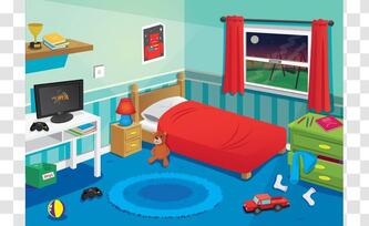 Bedroom Clip Art - Bed - The Cliparts - bed, recreation room, play, recreation, interior design, net, b… in 2022 | House drawing for kids, Children bedroom murals, Clip art