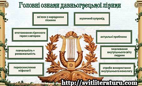 Давньогрецька лірика. Таблиці - Таблиці - Допомога учню і вчителю - Світ  літератури