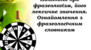 Презентація до уроку «Поняття про фразеологізм, його лексичне значення. Ознайомлення з фразеологічним словником»