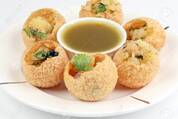 Tadeonal Subcontinental Street Snack Food Chickpeas Potato Pani Puri Fuska With Tamarind Sauce Stock Photo, Picture And Royalty Free Image. Image 134397055.
