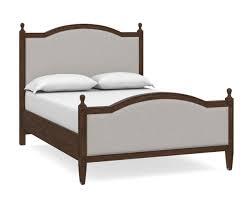 Queen Upholstered Bed with Wood Trim | Charlotte Collection