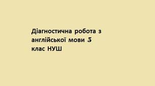 Діагностична робота з англійської мови 5 клас за підручником Full Blast