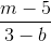 \frac{m-5}{3-b}