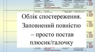 Авторський розроблений облік спостереження за дитиною з особливостями розвитку + ЩОДЕННИК АСИСТЕНТА ВЧИТЕЛЯ