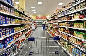 Shopping Cart in a Supermarket Stock Photo - Image of product, customer: 40320116