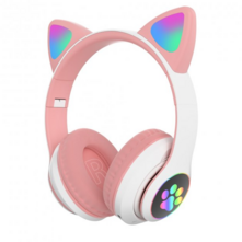Навушники дитячі бездротові блютуз STN-28 Bluetooth-28 з котячими вушками Рожевий • Краща ціна в Києві, Україні • Купити в Епіцентрі