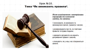 Презентація уроку з історії «Як виникають правила». 5 клас (НУШ). За підручником авторів Кафтан М.В., Козорог О.Г., Костюк І.А., Мудрий М.М., Селіваненко В.В та ін.
