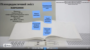 Презентація-відео на тему : Психодидактичний зміст навчання