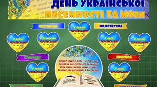 ДЕНЬ УКРАЇНСЬКОЇ ПИСЕМНОСТІ ТА МОВИ (оформлення дошки)