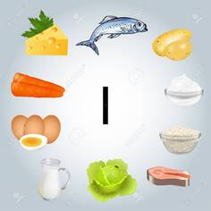 Ilustración De Alimentos Ricos En Yodo. Alimentación Saludable Ilustraciones Svg, Vectoriales, Clip Art Vectorizado Libre De Derechos. Image 89491660.