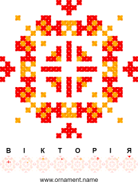 Текстова вишивка за запитом Віктор | Ornament Name