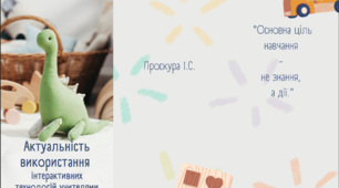 Стаття "Актуальність використання інтерактивних технологій учителями початкової школи"
