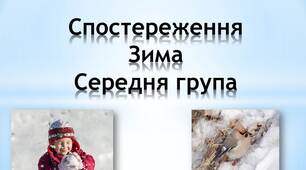 Картотека спостережень з дітьми середнього дошкільного віку. Зима.