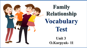 Family Relationship. Vocabulary