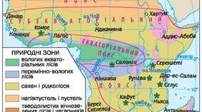 7 клас. Природні зони Африки.