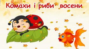 Тварини восени. Комахи і риби