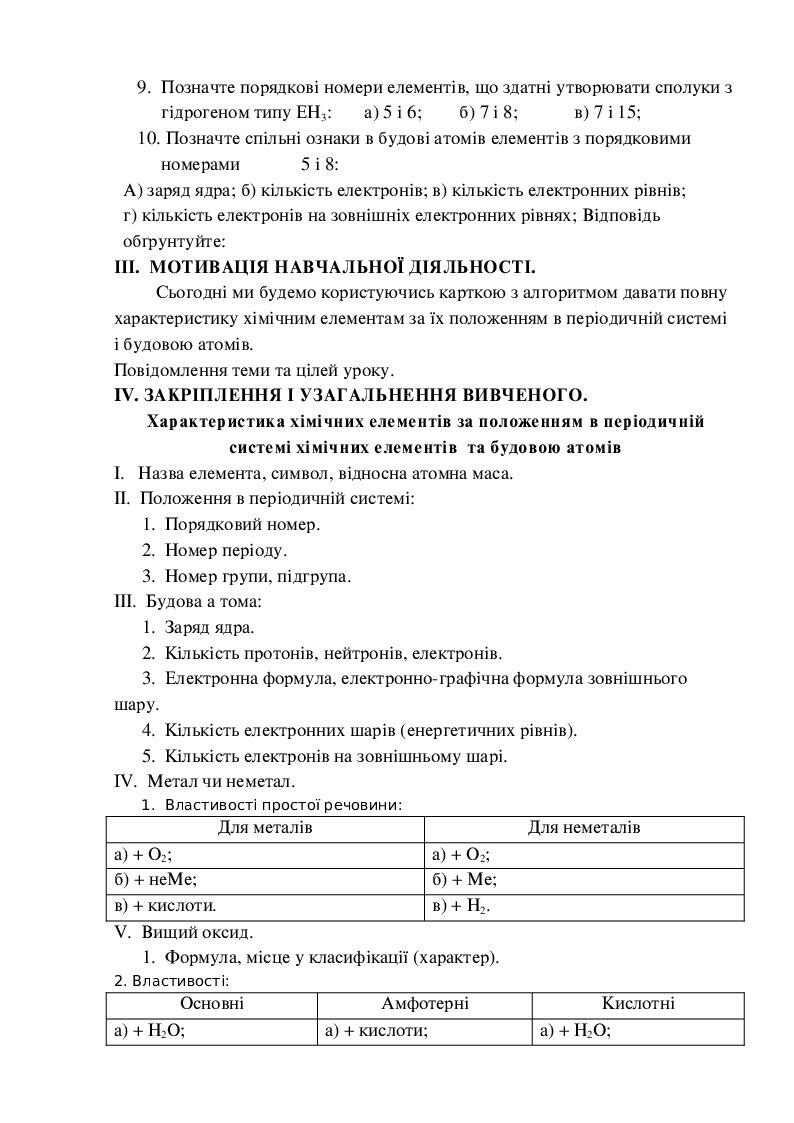 Конспекти уроків хімії 8 клас | Конспект. Хімія