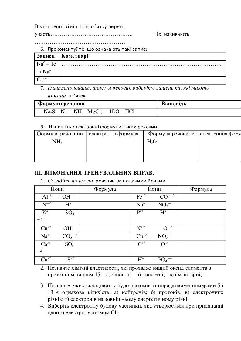 Конспекти уроків хімії 8 клас | Конспект. Хімія
