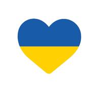 Флаг украины в форме сердца | Премиум векторы