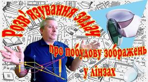 Відеоурок "Розв'язування задач про  побудову зображень у лінзах"