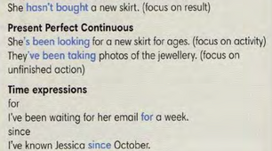 3.4 Present Perfect Simple and Continuous