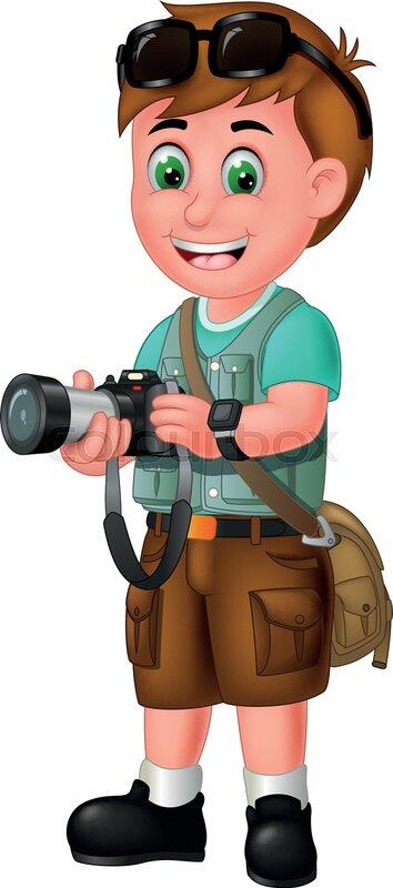 Funny Photographer Cartoon | Stock vector | Colourbox