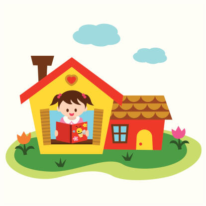 I Love Reading-vektorgrafik och fler bilder på Barn - Barn, Läsa, Sommar - iStock