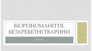Презентація до уроку "Біорізноманіття. Безхребетні тварини"