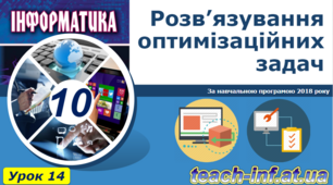 10 клас 14 урок Розв'язування оптимізаційних задач