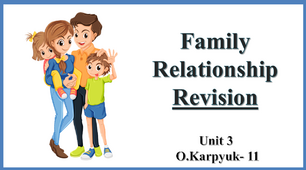 Family Relationship. Revision