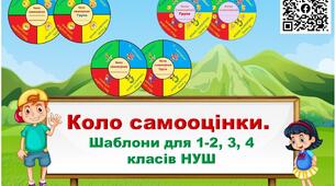 Шаблони кола самооцінки для 1-2, 3, 4 класів НУШ.