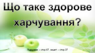 Презентація до уроку Я досліджую світ - Що таке здорове харчування? (3 клас)