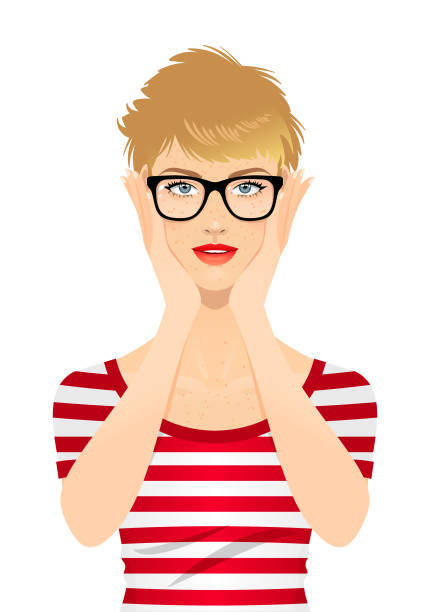 4,142 Young Woman Short Hair Illustrations & Clip Art - iStock