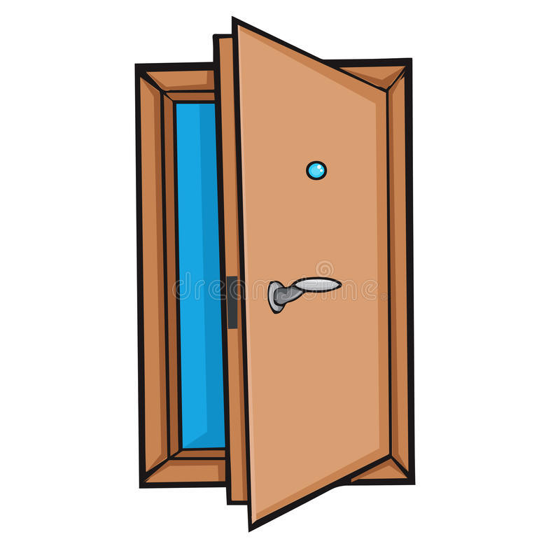 Open door. Cartoon style. stock vector. Illustration of input - 40473222