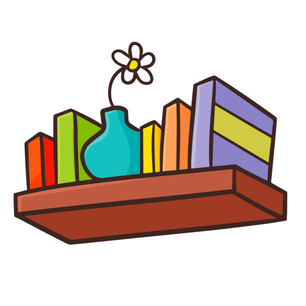 84 Cartoon Of A Wood Book Rack Illustrations & Clip Art - iStock